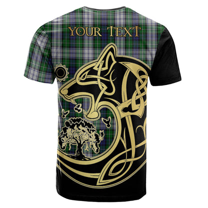 Printivon Forbes Dress Crest Celtic Wolf Tartan T Shirt Custom Your Text
