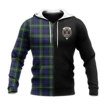 Printivon Forbes Modern Tartan Personalize Half Hoodie