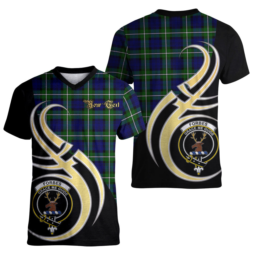 Printivon Forbes Modern Tartan Crest Believe In Me T Shirt