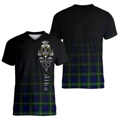 Printivon Forbes Modern Tartan Crest Alba Celtic T Shirt