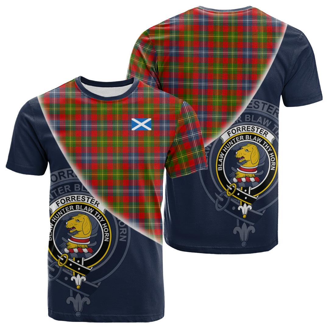 Printivon Forrester Tartan Scottish Crest T Shirt