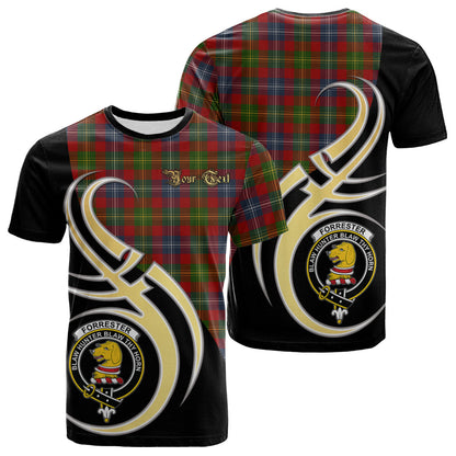 Printivon Forrester or Foster Tartan Crest Believe In Me T Shirt