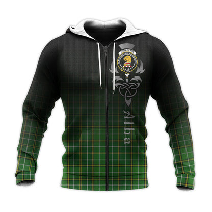 Printivon Forrester Or Foster Hunting Tartan Crest Alba Celtic Hoodie