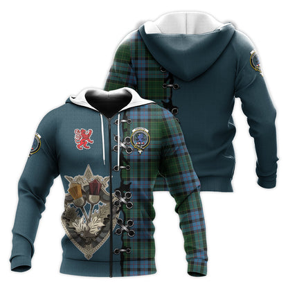 Printivon Forsyth Tartan Hoodie Lion Rampant And Celtic Thistle Style