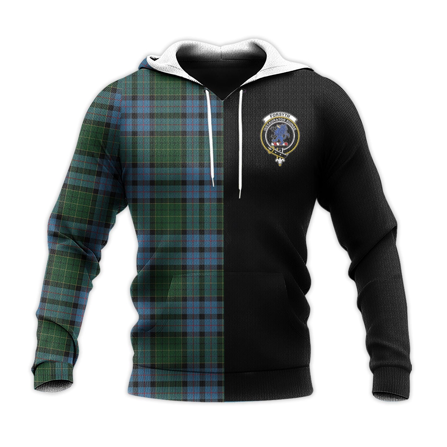 Printivon Forsyth Tartan Personalize Half Hoodie