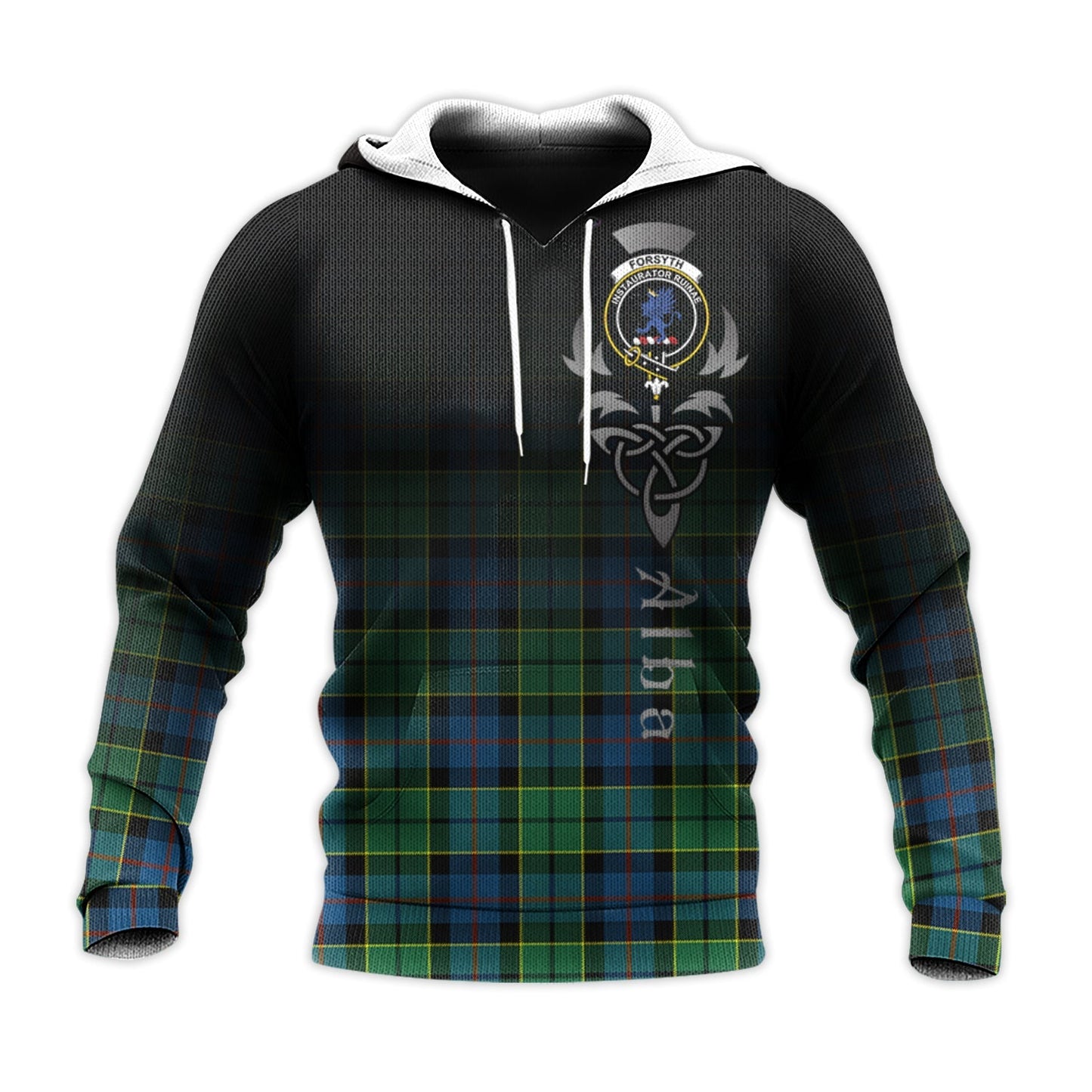 Printivon Forsyth Ancient Tartan Crest Alba Celtic Hoodie