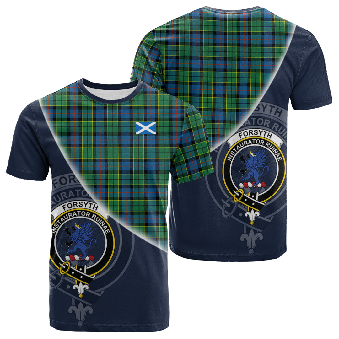 Printivon Forsyth Ancient Tartan Scottish Crest T Shirt