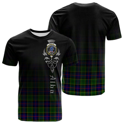 Printivon Forsyth Modern Tartan Crest Alba Celtic T Shirt