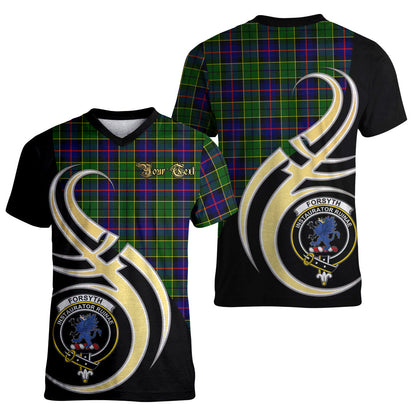 Printivon Forsyth Modern Tartan Crest Believe In Me T Shirt