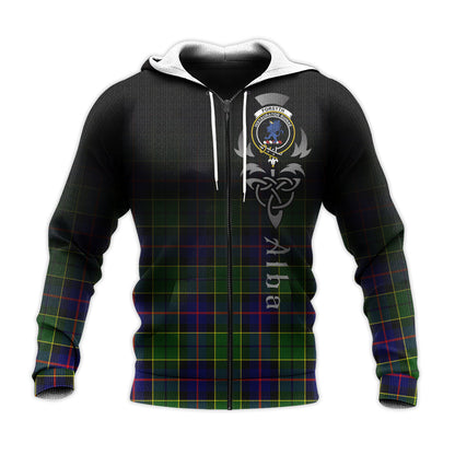 Printivon Forsyth Modern Tartan Crest Alba Celtic Hoodie