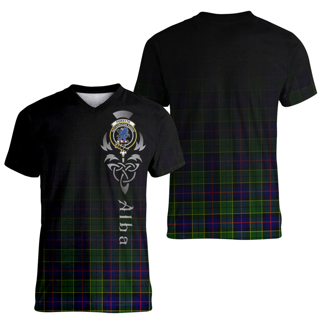 Printivon Forsyth Modern Tartan Crest Alba Celtic T Shirt