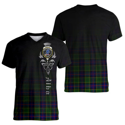 Printivon Forsyth Modern Tartan Crest Alba Celtic T Shirt