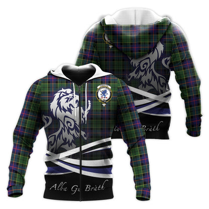 Printivon Forsyth Modern Tartan Scottish Lion Hoodie