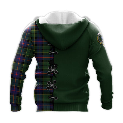 Printivon Forsyth Modern Tartan Hoodie Lion Rampant And Celtic Thistle Style