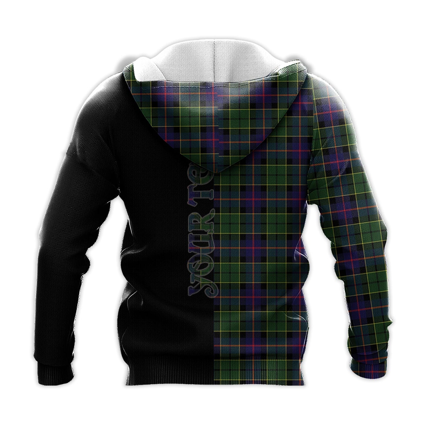 Printivon Forsyth Modern Tartan Personalize Half Hoodie