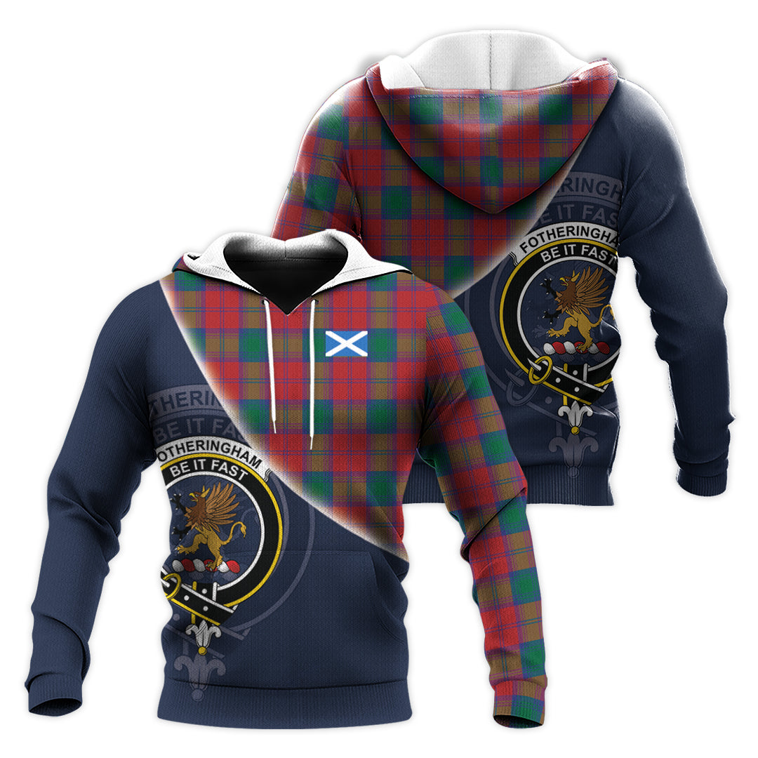 Printivon Fotheringham Modern Tartan Scottish Crest Hoodie