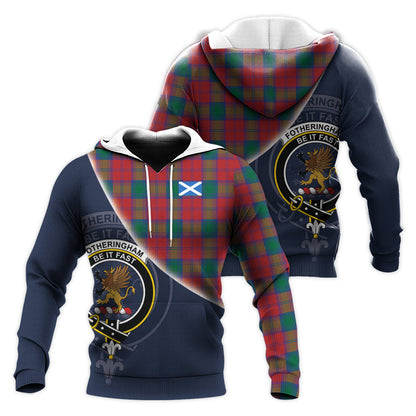 Printivon Fotheringham Modern Tartan Scottish Crest Hoodie