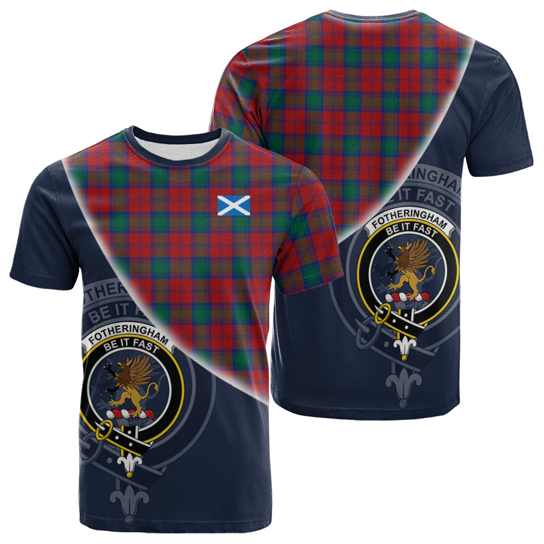 Printivon Fotheringham Modern Tartan Scottish Crest T Shirt