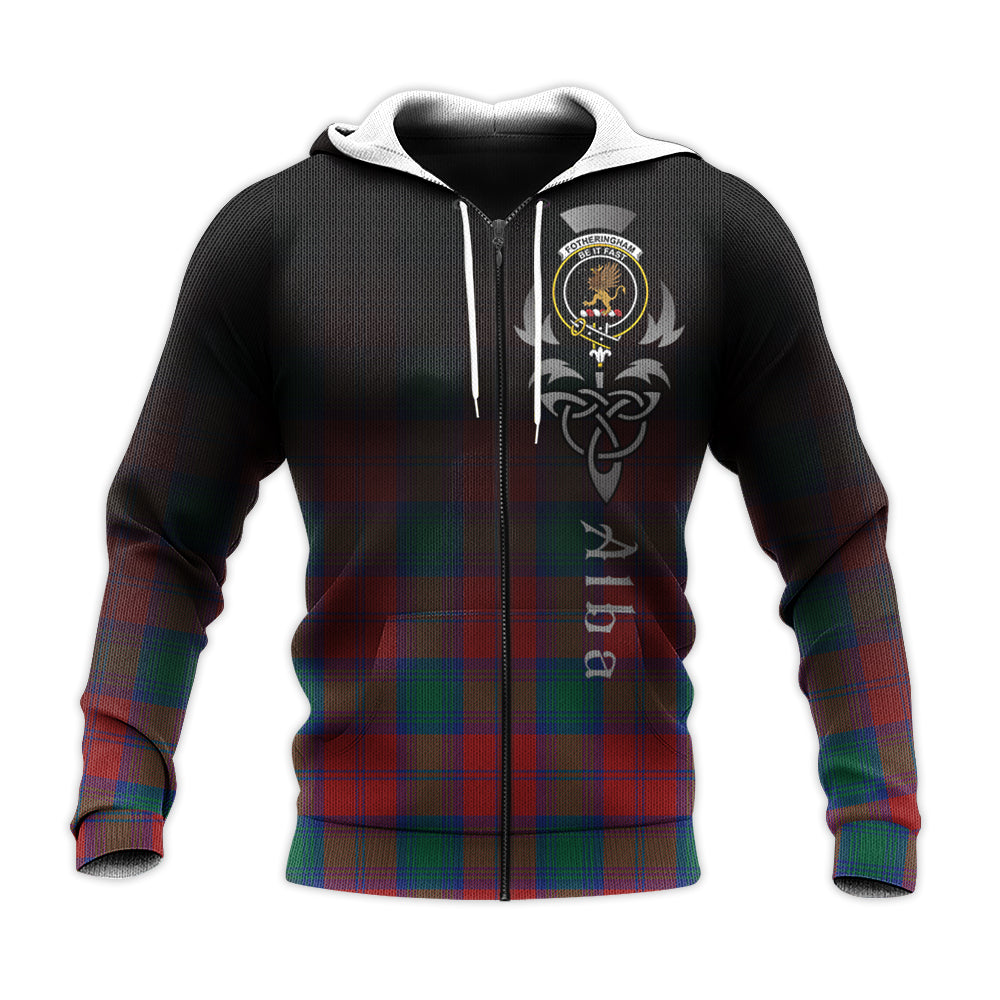 Printivon Fotheringham Modern Tartan Crest Alba Celtic Hoodie