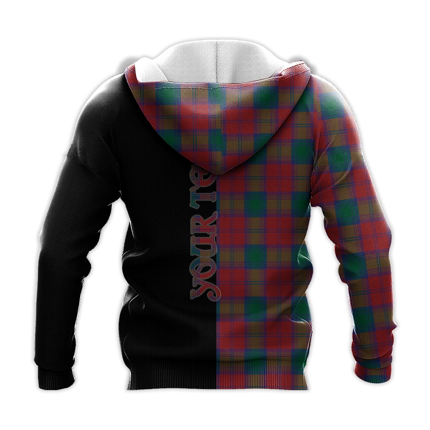 Printivon Fotheringham Modern Tartan Personalize Half Hoodie
