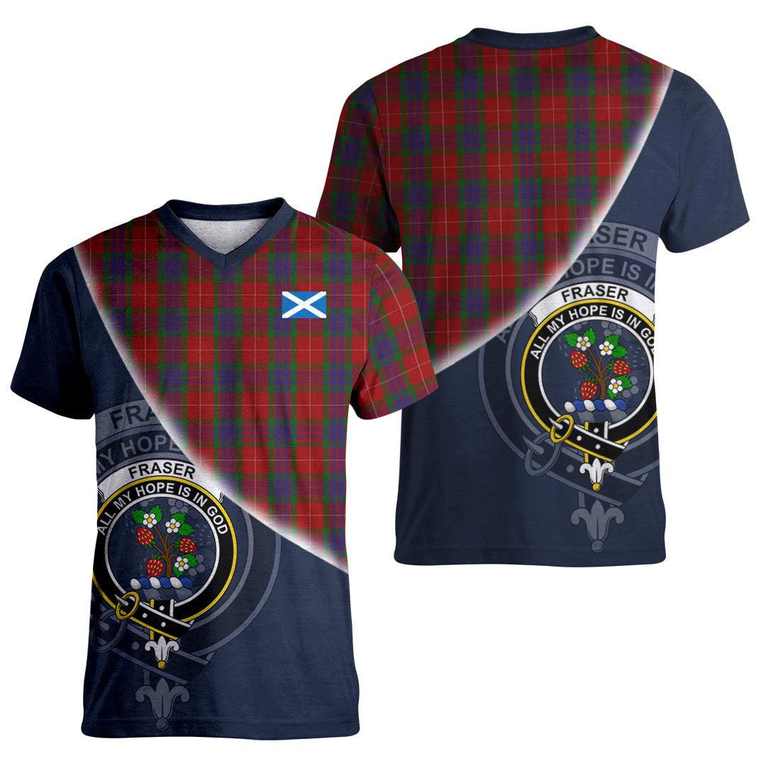 Printivon Fraser Tartan Scottish Crest T Shirt