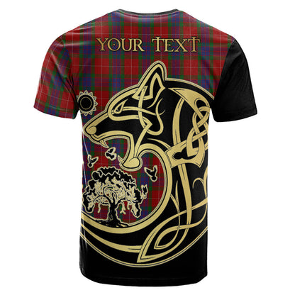 Printivon Fraser Crest Celtic Wolf Tartan T Shirt Custom Your Text