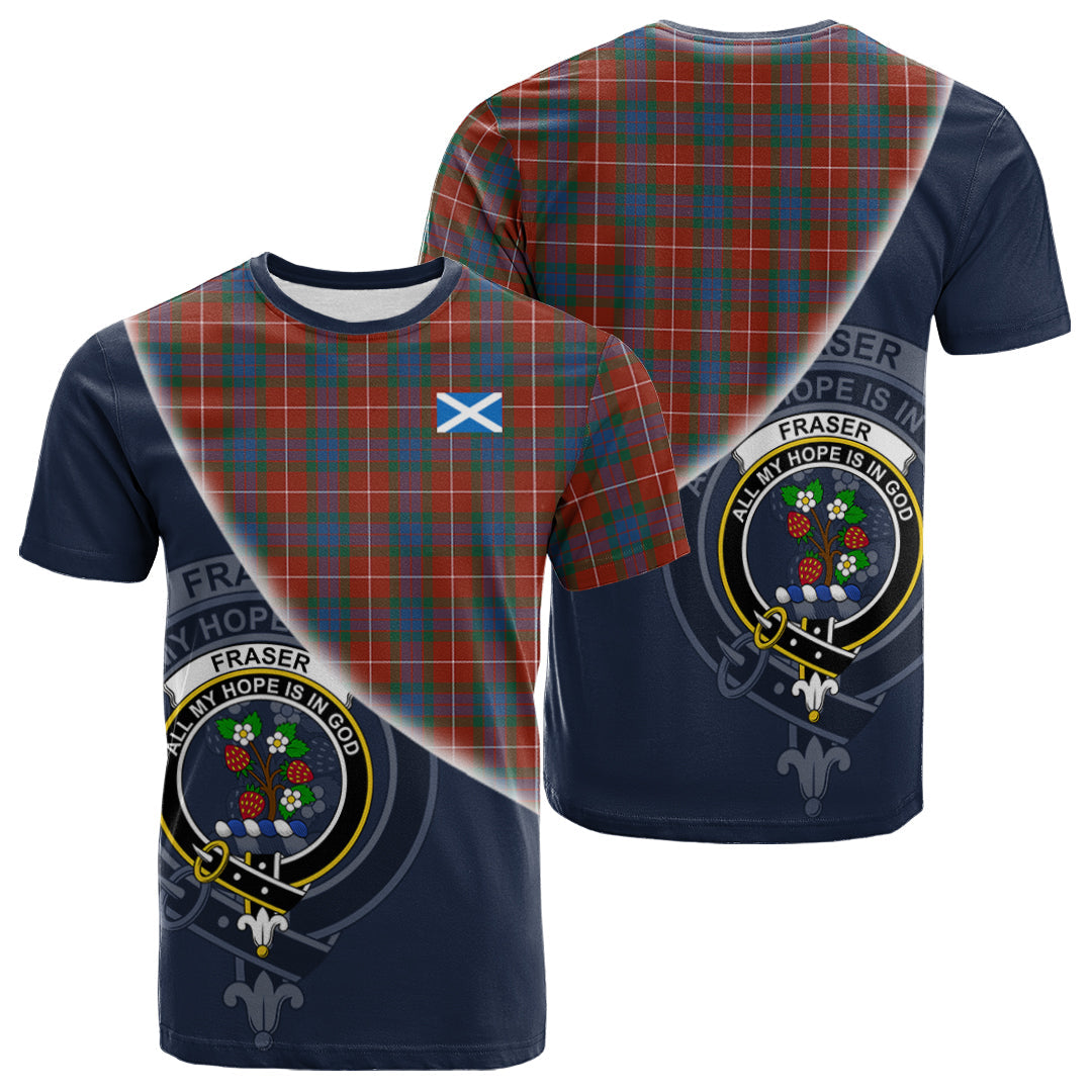Printivon Fraser Ancient Tartan Scottish Crest T Shirt