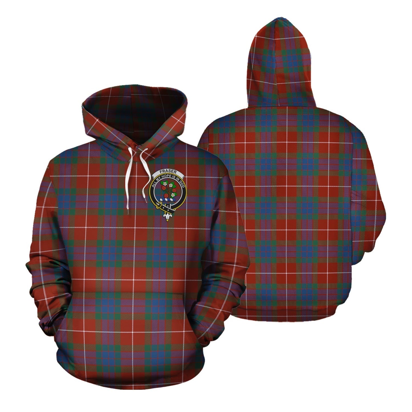 Printivon Fraser Ancient Tartan Hoodie