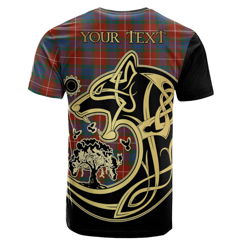 Printivon Fraser Ancient Crest Celtic Wolf Tartan T Shirt Custom Your Text