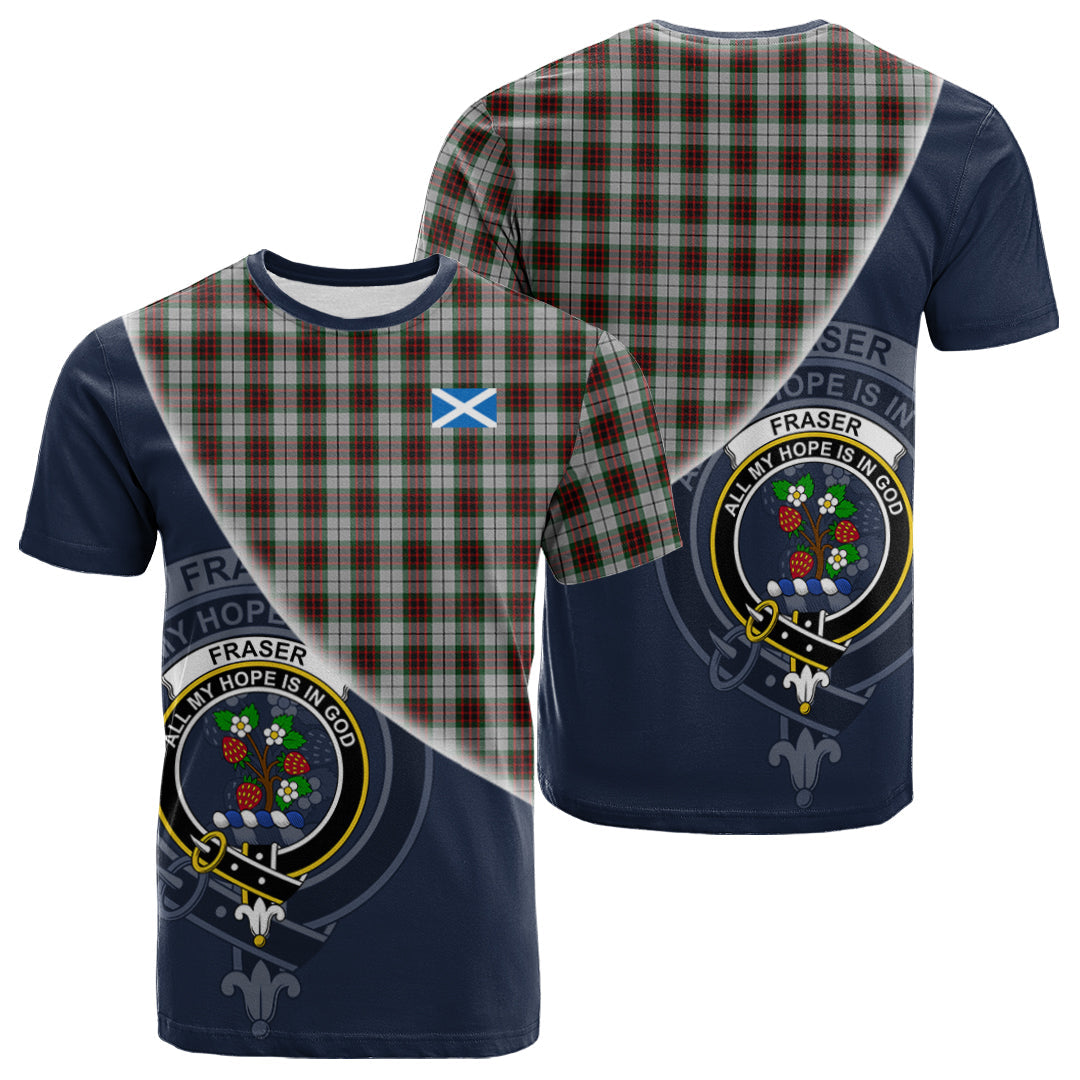 Printivon Fraser Dress Tartan Scottish Crest T Shirt
