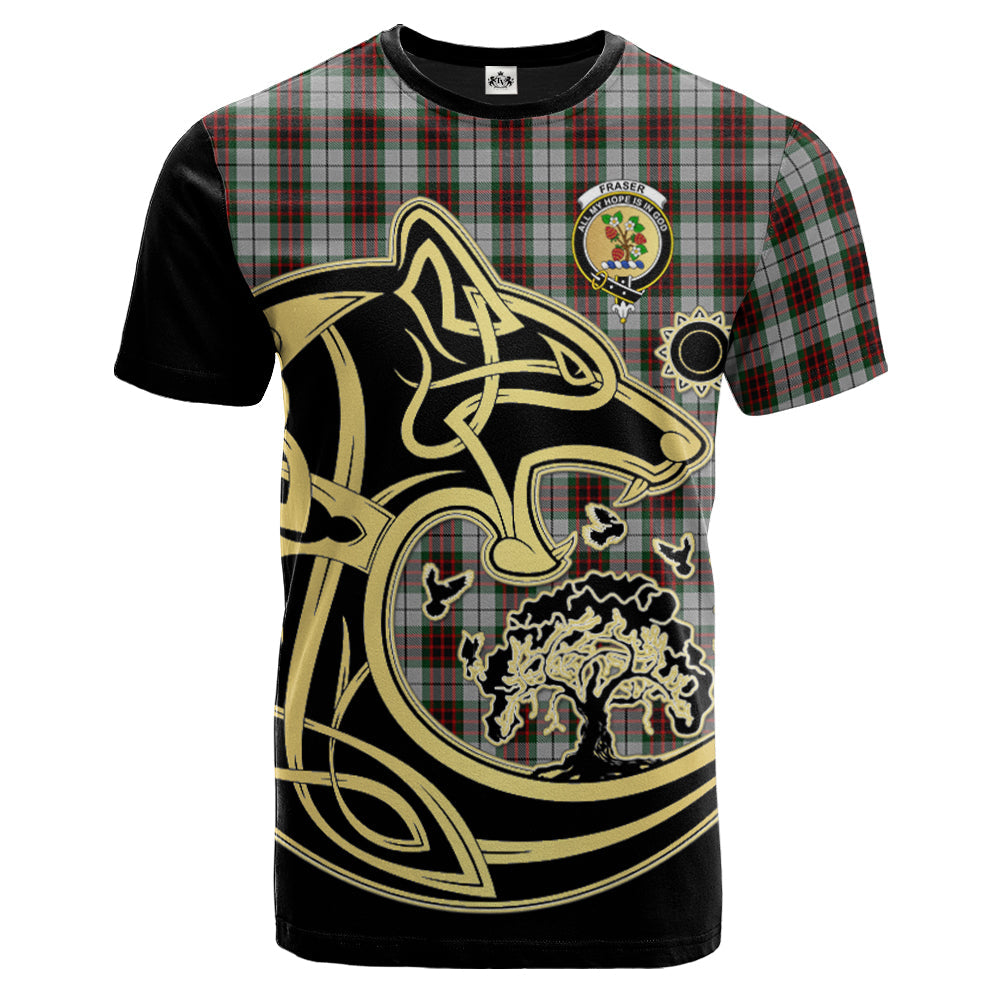 Printivon Fraser Dress Crest Celtic Wolf Tartan T Shirt Custom Your Text