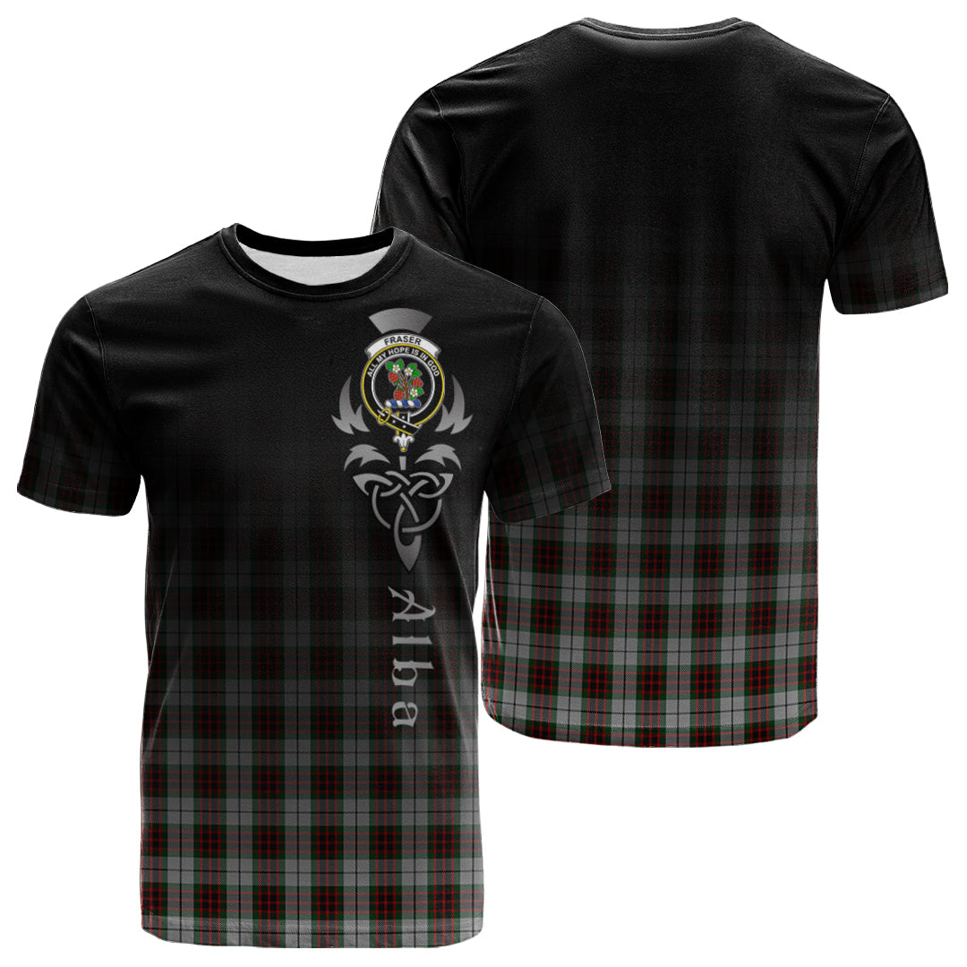 Printivon Fraser Dress Tartan Crest Alba Celtic T Shirt