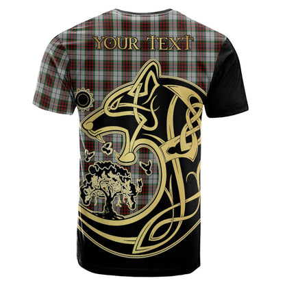 Printivon Fraser Dress Crest Celtic Wolf Tartan T Shirt Custom Your Text