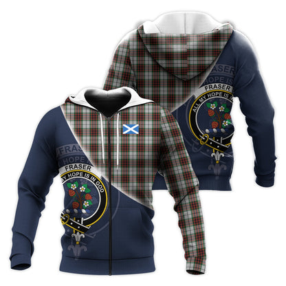 Printivon Fraser Dress Tartan Scottish Crest Hoodie