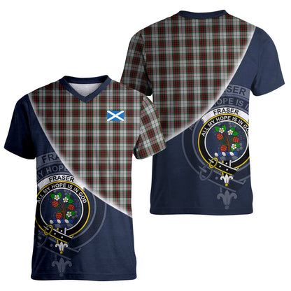 Printivon Fraser Dress Tartan Scottish Crest T Shirt