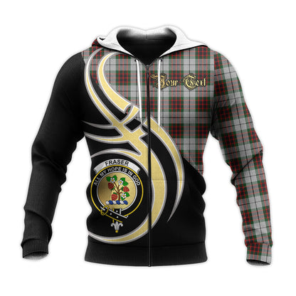 Printivon Fraser Dress Clan Believe In Me Crest Tartan Knitted Hoodie Custom Your Text