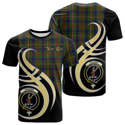 Printivon Fraser Hunting Tartan Crest Believe In Me T Shirt