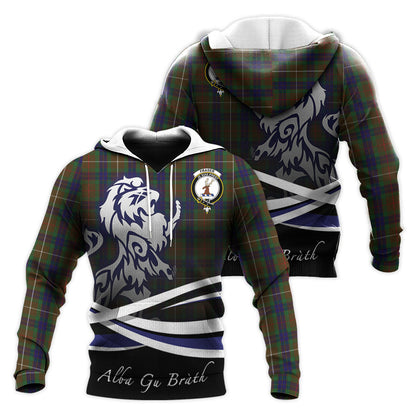 Printivon Fraser Hunting Tartan Scottish Lion Hoodie