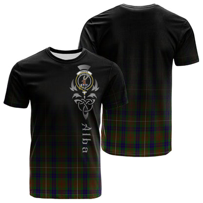 Printivon Fraser Hunting Tartan Crest Alba Celtic T Shirt
