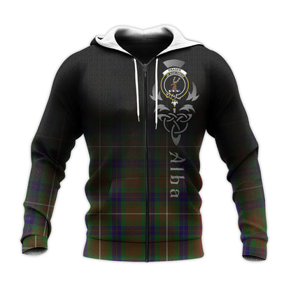 Printivon Fraser Hunting Tartan Crest Alba Celtic Hoodie