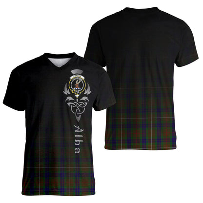 Printivon Fraser Hunting Tartan Crest Alba Celtic T Shirt