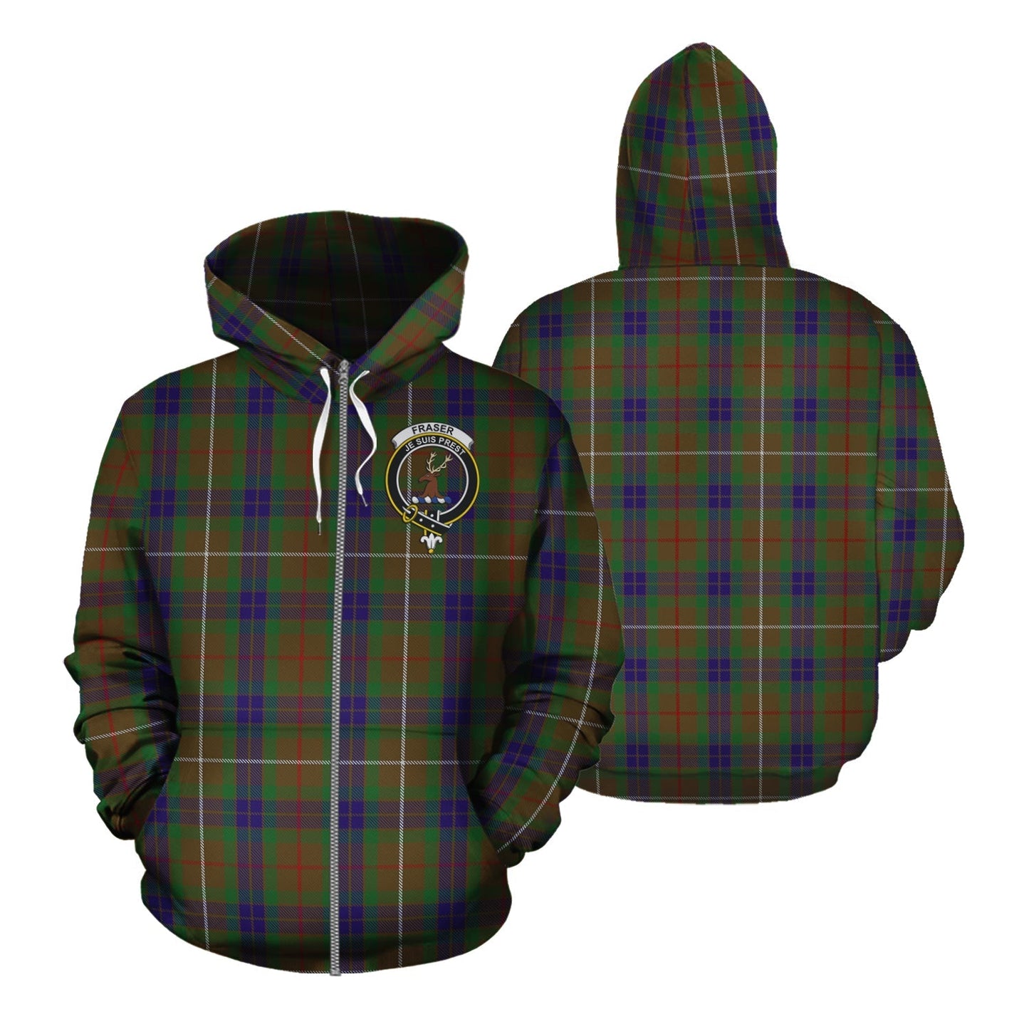 Printivon Fraser Hunting Tartan Hoodie