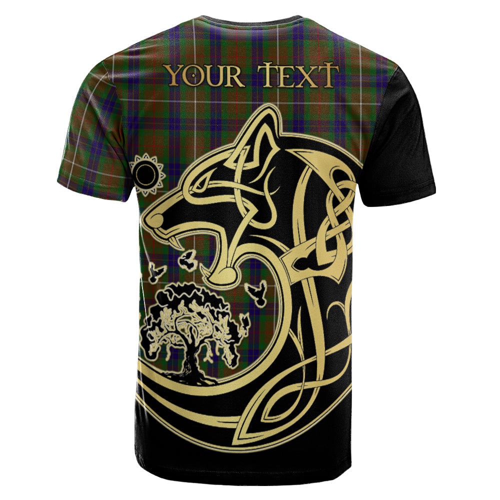 Printivon Fraser Hunting Crest Celtic Wolf Tartan T Shirt Custom Your Text