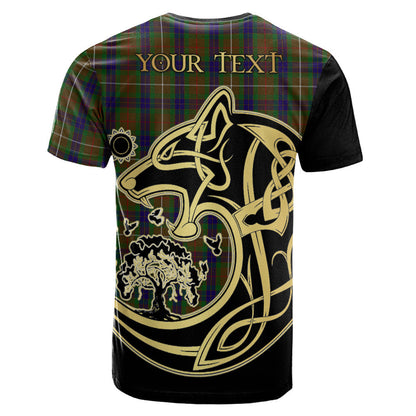 Printivon Fraser Hunting Crest Celtic Wolf Tartan T Shirt Custom Your Text