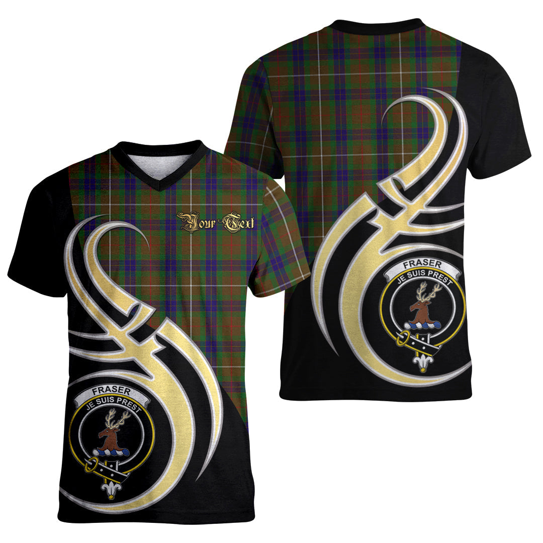 Printivon Fraser Hunting Tartan Crest Believe In Me T Shirt