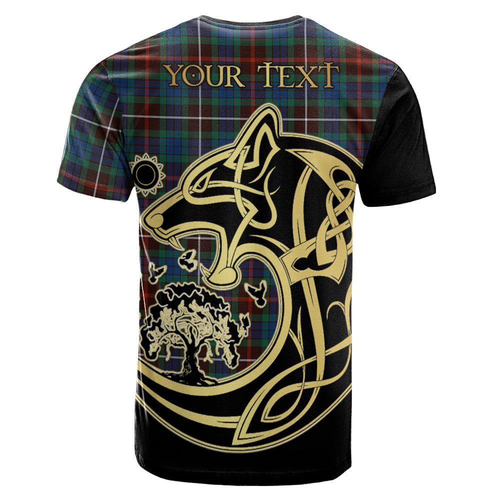 Printivon Fraser Hunting Ancient Crest Celtic Wolf Tartan T Shirt Custom Your Text