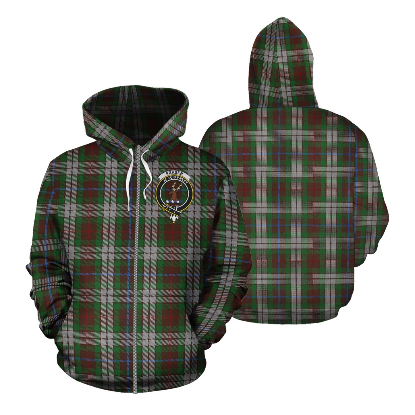 Printivon Fraser Hunting Dress Tartan Hoodie