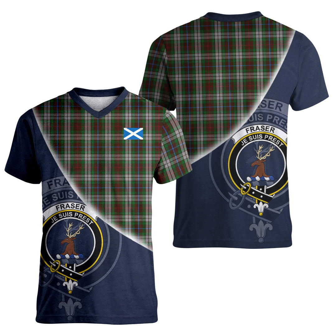 Printivon Fraser Hunting Dress Tartan Scottish Crest T Shirt