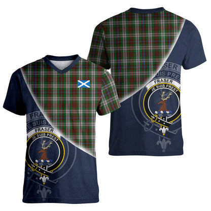 Printivon Fraser Hunting Dress Tartan Scottish Crest T Shirt