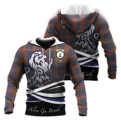 Printivon Fraser Hunting Modern Tartan Scottish Lion Hoodie